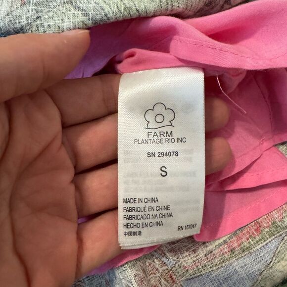 Farm Rio Rainbow Mixed Prints Maxi Dress Women’s Size Small Colorful Tropical - Picture 12 of 14